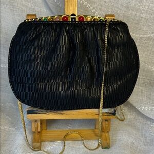 J Tiras gorgeous NWOT clutch shoulder cocktail evening red carpet bag